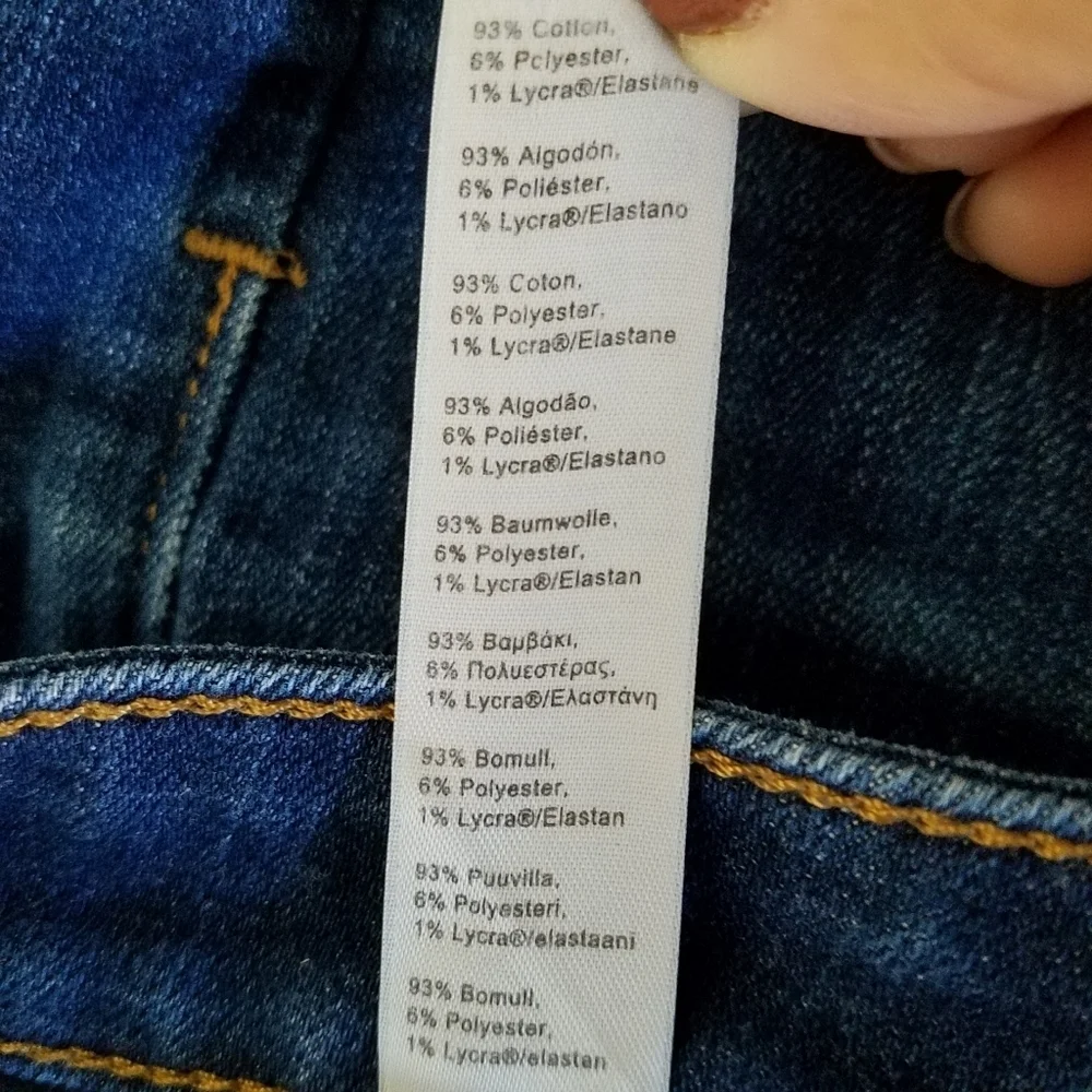 Spanx The Slim-X Straight Blue Midrise Dark Wash Denim Size 27 - Picture 12 of 12